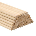 ONUPGO 50 PCS Dowel Rods - 1/4 X 18 Inch Unfinished Round Wood Dowels for Crafts, Cake & Cotton Candy Sticks - size: 1/4"x18"Dowels-50 PCS