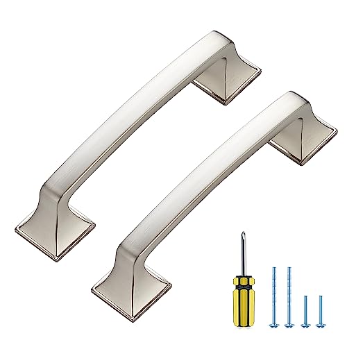 30 Pack Kitchen Cabinet Handles 3-3/4 Inch Brushed Nickel Cabinet Pulls - color: Brushed Nickel, size: 3-3/4 Inch Hole Centers