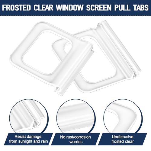 Window Screen Pull Tabs 30Pack Universal Replacement Screen Lift Tabs White