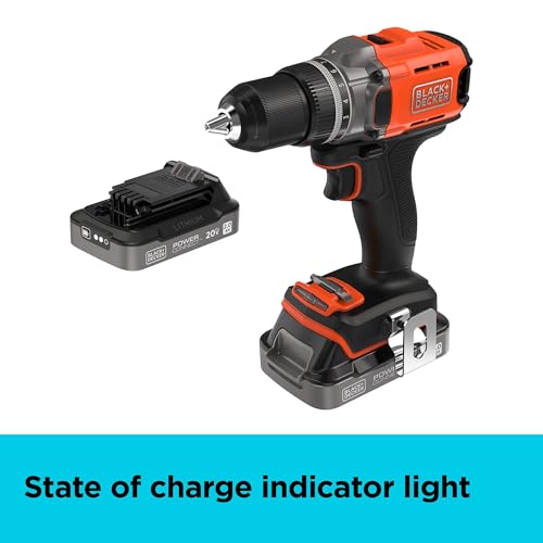 BLACK+DECKER Cordless Drill Driver, Power Drill with Battery and Charger Included, 20V MAX POWERCONNECT (BCD382DS1) - style: NEW Cordless Drill Driver Kit