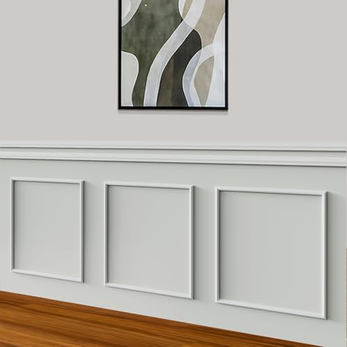 Melkus Peel and Stick Wall Molding Kit, 3 Sets 18“x20" Precut Wainscoting Panels, Self Adhesive Molding Trims for Interior Wall Décor - size: 3 Set/18"x20"
