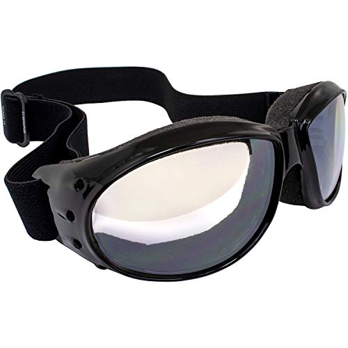 Global Vision Eliminator Dirt Bike Padded Motorcycle Riding Goggles for Men and Women (Black Frame/Smoke Lens) - color: Clear