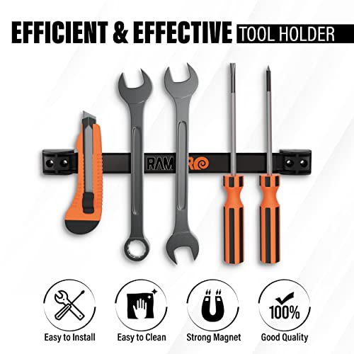 Vanitek 12-Inch Magnetic Metal Tool Holder Organizer Racks, Heavy-Duty Bar for Garage/Workshop (2 Pieces) - style: 2 Pack