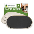 Furniture Sliders for Carpet 4 PCS - 9 1/2" Beige - size: 4 PCS 9 1/2 inch Beige
