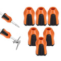 HARFINGTON 6pcs Screwdriver Head Magnetic Ring 9/32" Screwdriver Bit Holder Ring Universal Bit Holder for Hex Shank Drills Power Tools DIY Repair, Orange Black - color: Orange Black