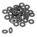 PATIKIL 8# Flat Washers 3/16" ID x 7/16" OD, 50 Pcs 304 Stainless Steel Metal Washers Black Electroplated Flat Gasket Spacer for Screws and Bolts, Black - size: 1/2 x9/16"ID x OD