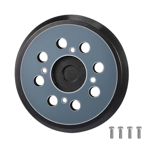 Dong Cheng 5 Inch 8 Holes Orbital Sander Replacement Pad, Hook and Loop Replacement Backing Sanding Pad with 4 Screws (Compatible DongCheng DSA02-125 Orbital Sander) - style: Replacement Pad for DSA02-125