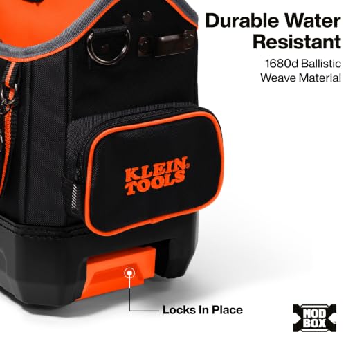 Klein Tools 62202MB MODbox Tool Tote, Part of the MODbox Mobile Workstation, 33 Pockets, Ample Tool Storage, Zipper Pocket for Small Items - size: Tool Tote