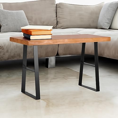 22 Inch Tall Metal Table Legs,Trapezoid Coffee Table Legs, Industrial Metal Desk Feets Set of 2 Mid Century Home DIY Furniture Projects - size: 22 Inch