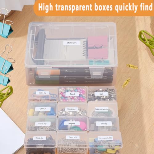 Bead Storage Containers, 92 Clear Plastic Bead Organizer Box With Hinged Lid,Bracelet Making DIY Jewelry Craft Nails, Bracelets, Jewelry, Diamonds, Clay Beads, Screws,1.7x1.38x0.8Inch - color: 2 pack 92pcs(1.7x1.38x0.8Inch)
