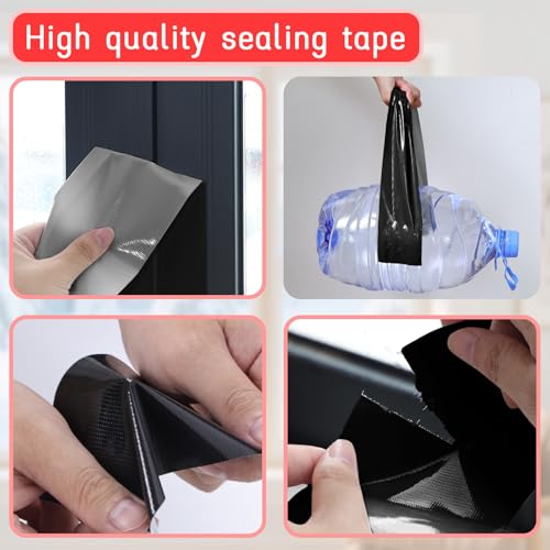 Window Sealing Tape, Window AC Insulation Tape, 3 Inch x 65 FT Black - color: Black, size: 3 Inch x 65 FT