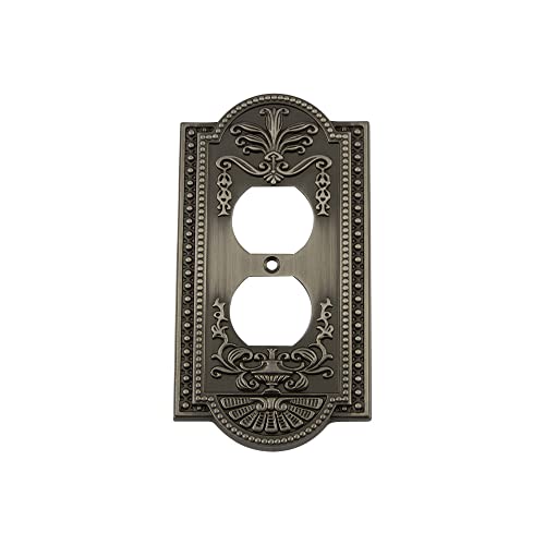 Nostalgic Warehouse Meadows Light Switch Cover Plate - color: Antique Pewter, size: Outlet