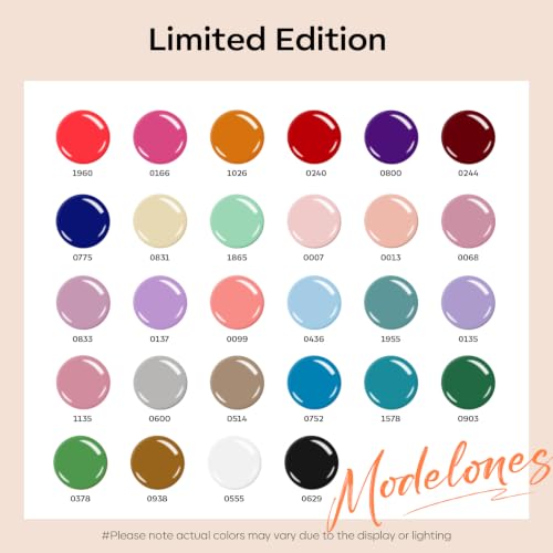 modelones Gel Nail Polish Set Glitter 32PCS 28Colors Red Purple Black - color: A0-Classic Seasons Colors