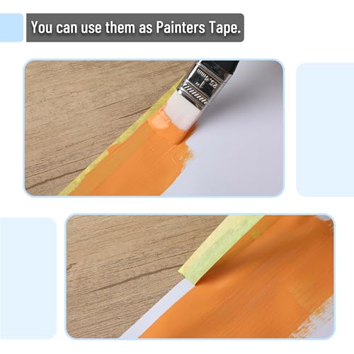 Mr. Pen- Yellow Masking Tape, 0.6 Inch Wide, 3 Rolls, 3 x 55 Yards, Yellow - color: Yellow