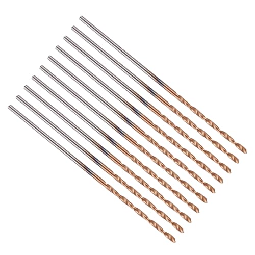 PATIKIL 1mm Drill Bit Carbide for Stainless Steel Hard Metal 130° 10 Pack - size: 1mm