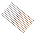 PATIKIL 1mm Drill Bit Carbide for Stainless Steel Hard Metal 130° 10 Pack - size: 1mm