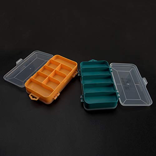 Screw Storage Box, Double Side 13-Grids Hardware Box Organizer,Portable Small Parts Screw Hardware Organizer, Multifunctional Storage Tool Case for Screws Nuts Nails Bolts(Yellow)