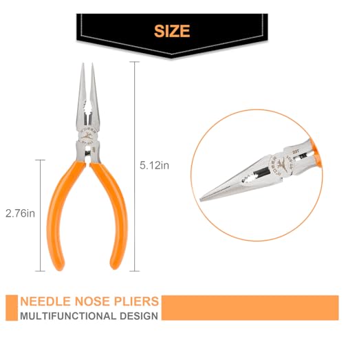 Rongon 5in Small Needle Nose Pliers,Long Nose Plier, Jewelry Plier Tool - size: 1Pcs