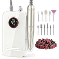 Professional Nail Drill, 45000RPM Rechargeable Electric Nail File - color: Elegant White