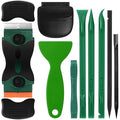 Tallew 9 Pcs Plastic Scraper Set Paint Tool Non Scratch Putty, Green - color: Green