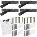EVALD Heavy Duty Floating Shelf Brackets 6 Inch, Hidden Shelf Brackets with Screws & Anchors, Floating Shelves Hardware, Brackets for Shelves Heavy Duty (4 Pack) - size: 6 Inch, style: 4 Pack Heavy-duty