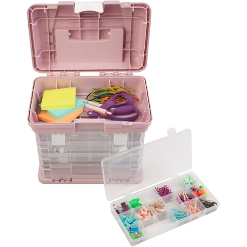 Stalwart Portable Tool Box for Women or Men, Pink