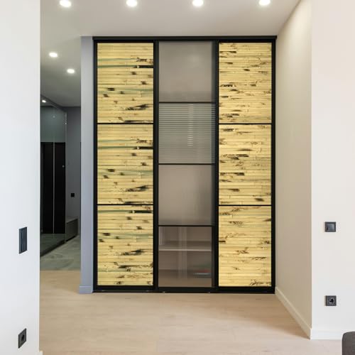 Art3d 48 x 96 in Pole Wrap Natural Bamboo Wall Panel, 2-Pack, Light Burned - color: Light Burned, size: 2-48 inches x 96 inches