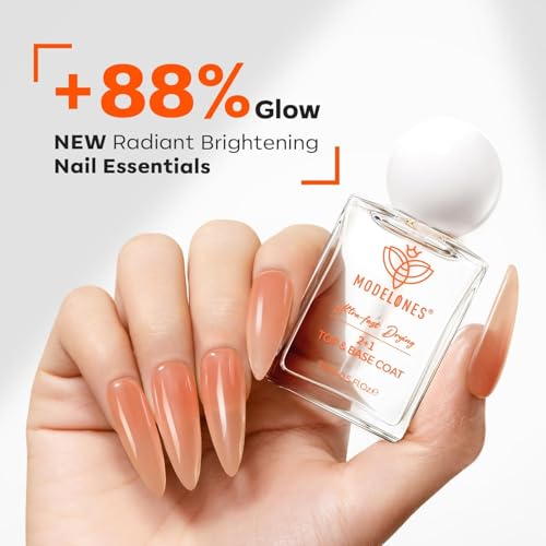 modelones 3-in-1 Nail Top & Base Coat, Quick Dry Long Lasting Shine - color: 217