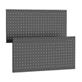 WALMANN 2 PCS 12x24 in Pegboard Panels, 24x24 in Tools Pegboards, Black - color: Black 12"*24", size: 24"*24"