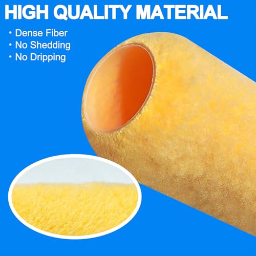 Great Andrew 3 PCS Paint Roller Covers 9 Inch, 3/8" Nap - size: 3 PCS, 9-Inch