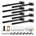 8pcs Wall Shelf Brackets Heavy Duty Floating Shelf Bracket Hidden,Invisible Black Shelving Brackets Decorative Floating Shelf Hardware Heavy Duty,Metal Shelf Support Bracket(10"-8pcs) - size: 10 inch-8pcs