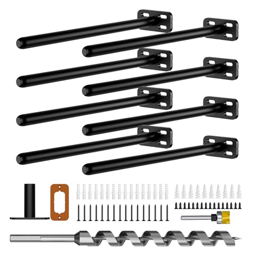 8pcs Wall Shelf Brackets Heavy Duty Floating Shelf Bracket Hidden,Invisible Black Shelving Brackets Decorative Floating Shelf Hardware Heavy Duty,Metal Shelf Support Bracket(10"-8pcs) - size: 10 inch-8pcs