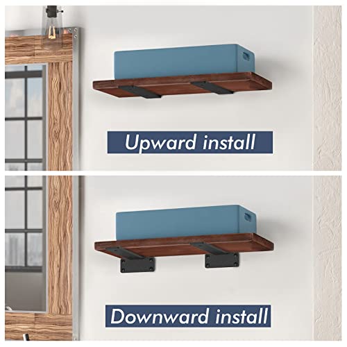Starunder 14 Inch Floating Shelf Brackets,6 Pack L‑Shape Shelf Supports - size: 14 Inch