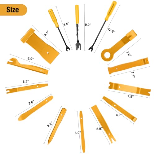 GOOACC 330Pcs Trim Removal Tool Auto Push Pin Bumper Retainer Clip Set - color: 330Pcs Clips Removal Kit Yellow