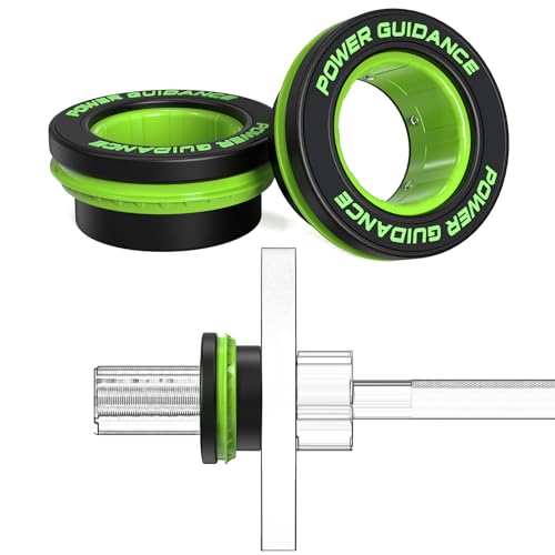 POWER GUIDANCE Fitness Barbell Clips 2" (Pair) - Quick fix Olympic Barbell Clamps & Collars for Secure Weightlifting & Powerlifting - Barbell Clips for Bars - color: Green