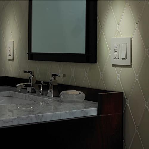 Lutron Claro Light Switch Cover Plate, 2 Gang Wallplate, Gloss - color: White, size: 1 Pack