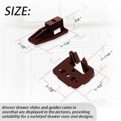 XTPTFABS 10 Set of Drawer Slides Repair Kits,Reinforced Hard Plastic