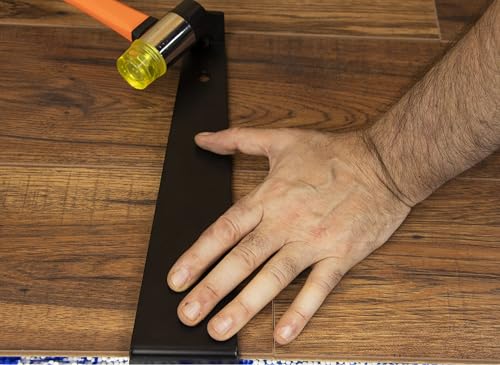 Carib Gear Pro Professional Laminate Flooring Tools Installation Kit with Tapping Block, Knee Pads, Rubber Mallet, 45 pcs Pull Bar, and 40 pcs Spacers for Vinyl Plank, LVP, and Hardwood Laminate Floor