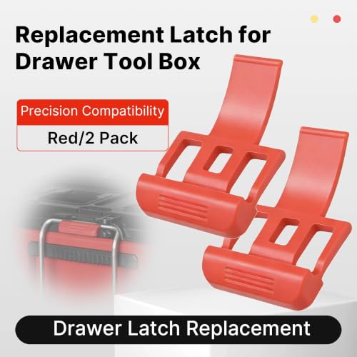 2 Pack Replacement Latch for Drawer Tool Box – Precision Compatibility,Red - color: Red 2 Pack