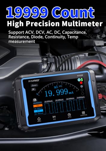 【FNRSI 2C53P Plus Upgraded with Carrying CASE】 3in1 Oscilloscope/Multimeter/DDS Signal Generator Tablet Touch Screen Portable Digital Automotive Oscilloscope 2 Channel 50MHz Bandwidth 250Ms/S Counts