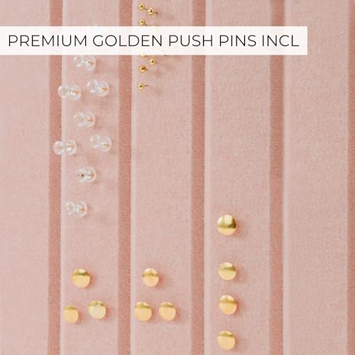 Large Arched Felt Bulletin Board - 6 Customizable Adhesive Tiles with Pins - color: Pink