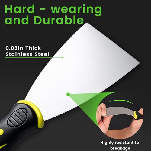 Professional Caulk Gun Kit with Caulk Remover & Silicone Sealant - 5 in 1 Caulking Tool Set for Caulking Removal, Includes Caulking Gun Tool, Silicone Scraper