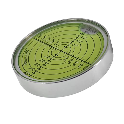 Aluminum alloy high-precision universal horizontal level instrument bubble level tool circle 2.4 inches 60mm (3 points silver green (magnetic)) - color: 3 Points Silver Green (Magnetic)