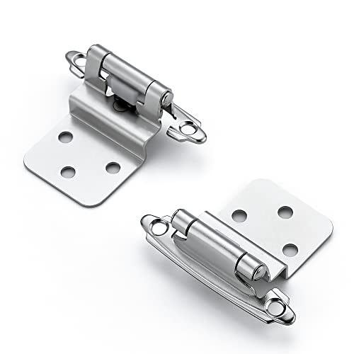 Ravinte 3/8" Inset Polished Chrome Cabinet Hinges 10 Pack (5 Pairs) - color: Polished Chrome