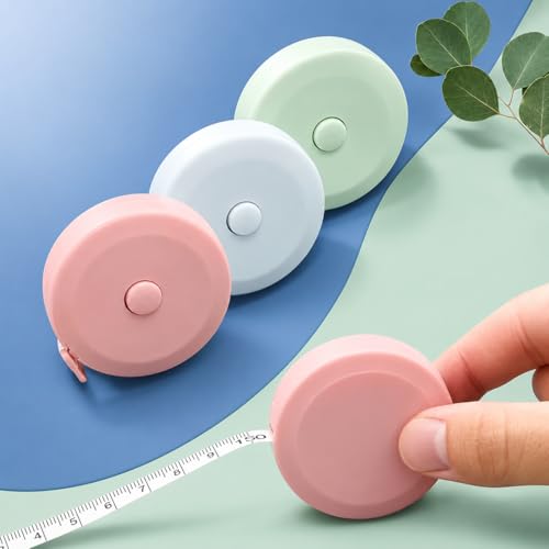 Soft Tape Measure 1pc, 2x0.5in Retractable Cloth Ruler for Sewing | Soft tape measure for body measurements, flexible dual-scale tool - color: random color