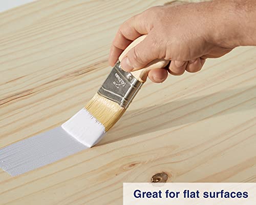 Zibra 3-Piece Top Coat Paint Brush Set with Flat Paint Brushes for Top Coating, Flat Surfaces, and Walls, 3 Sizes - style: Top Coating and Flat Surfaces