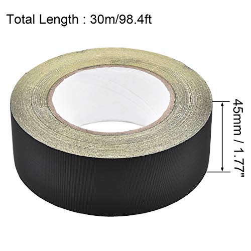 uxcell 45mm Acetate Cloth Tape for Laptop Electric Auto Guitar Repair High Temperature Adhesive Tape Black 30m/98.4Ft - size: 45mm