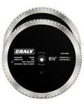 CRALY 6-1/2 Inch 140 Teeth Circular Saw Blade, 5/8 Inch Arbor, Thin Kerf, for Cutting Plywood, OSB, Plastic, Paneling & Vinyl Siding, 2-Pack(C06140WB-2) - size: 6-1/2" 140T(2-pack)