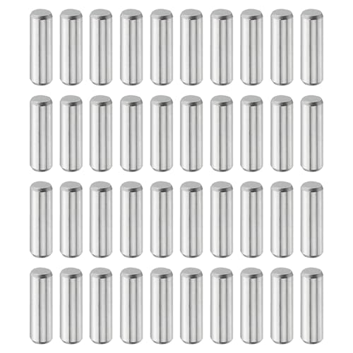uxcell 40 Pcs 3 mm x 10 mm Dowel Pins, 316L Stainless Steel Cylindrical Dowel Pins Shelf Support Peg Pin Rod Fasten Elements Metal Shelf Pegs Silver Tone - size: 3 mm x 10 mm