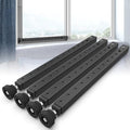 WooFog Adjustable Window Security Bars Vertical, Heavy Duty Sliding Patio Glass Door Lock Bar with Rubber Feet, 17-32 inch Window Safety Stopper for Up and Down Windows -Black 4 PCS Patented - size: 17" to 32" Black-4 PCS
